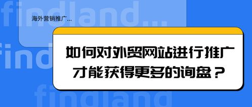 如何对外贸网站进行有效推广以获取更多询盘 企业营销实战指南